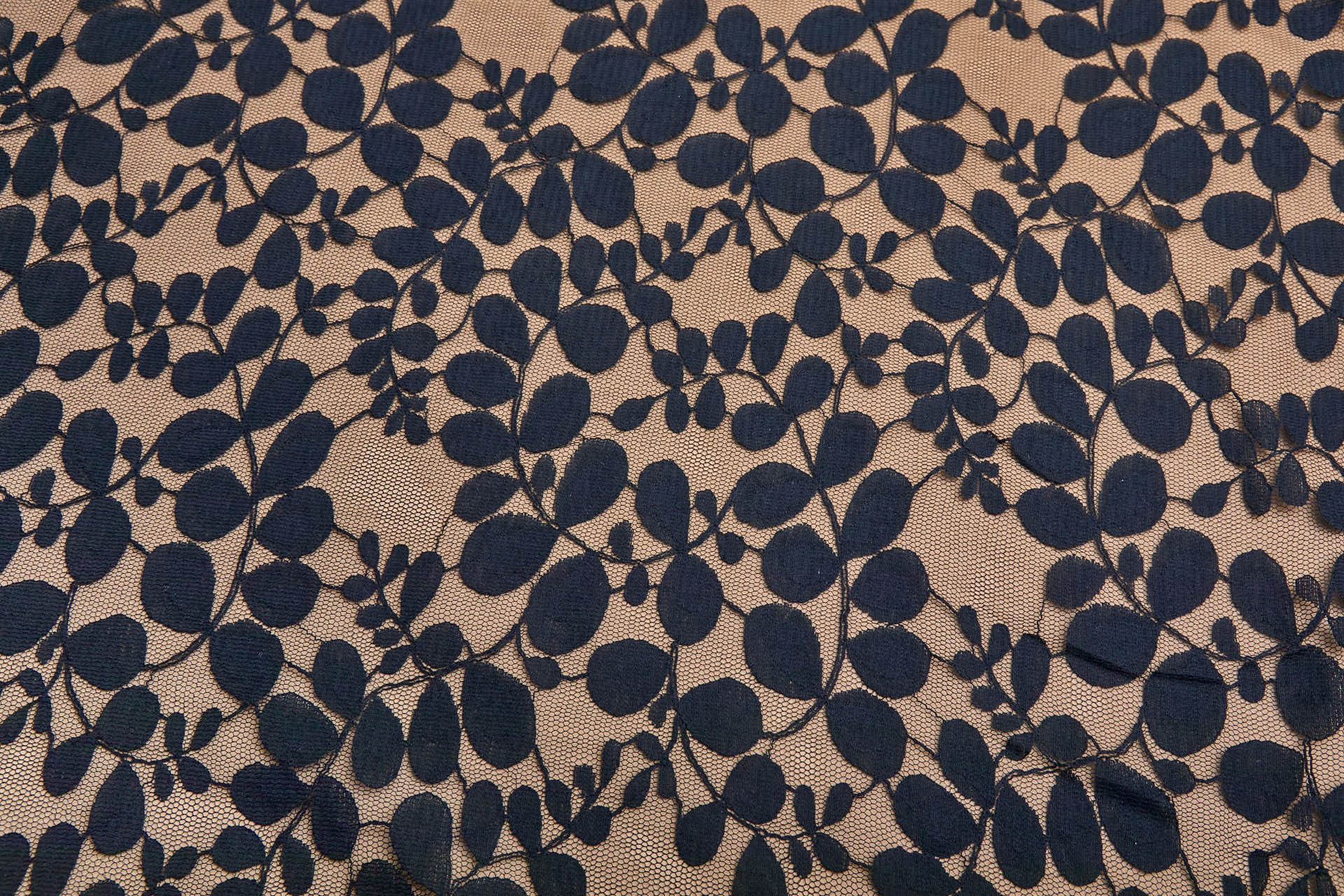 Leaf Pattern Lace - Black fabric, image 10 of 10