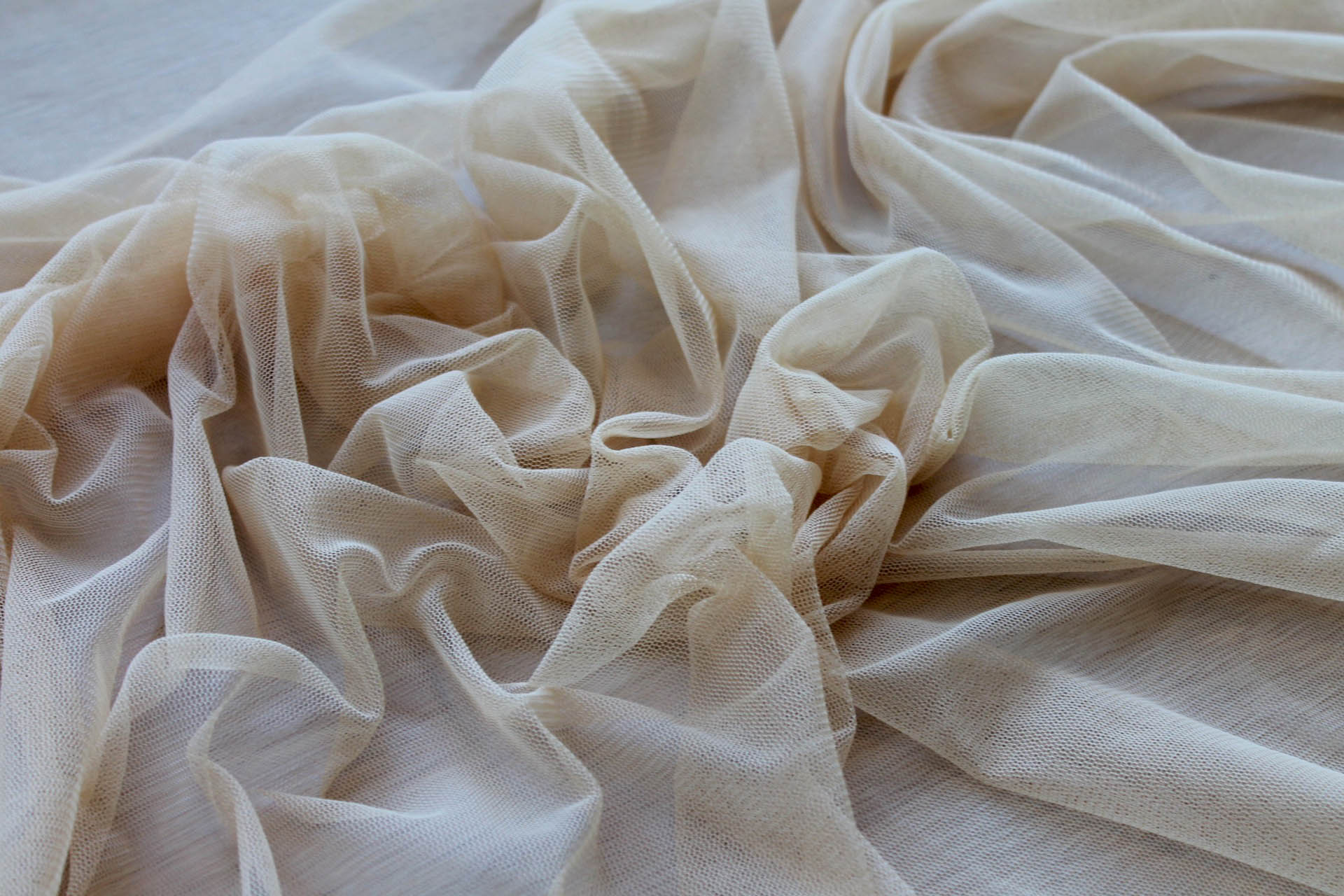 Soft Nylon Tulle - Sand - T05 fabric, image 2 of 5