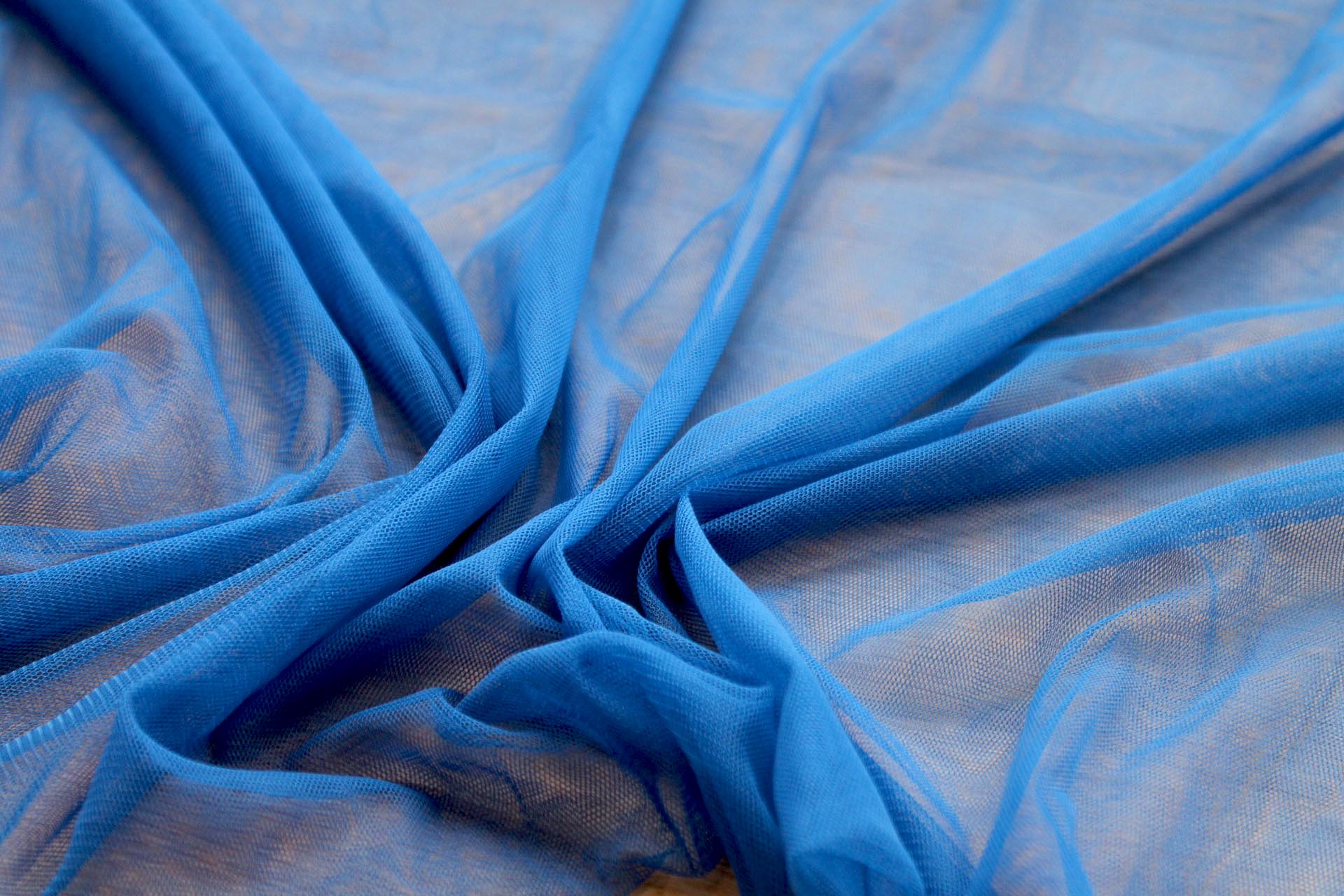 Soft Nylon Tulle - Electric Blue - T16 - 0.7m Piece fabric, image 3 of 5
