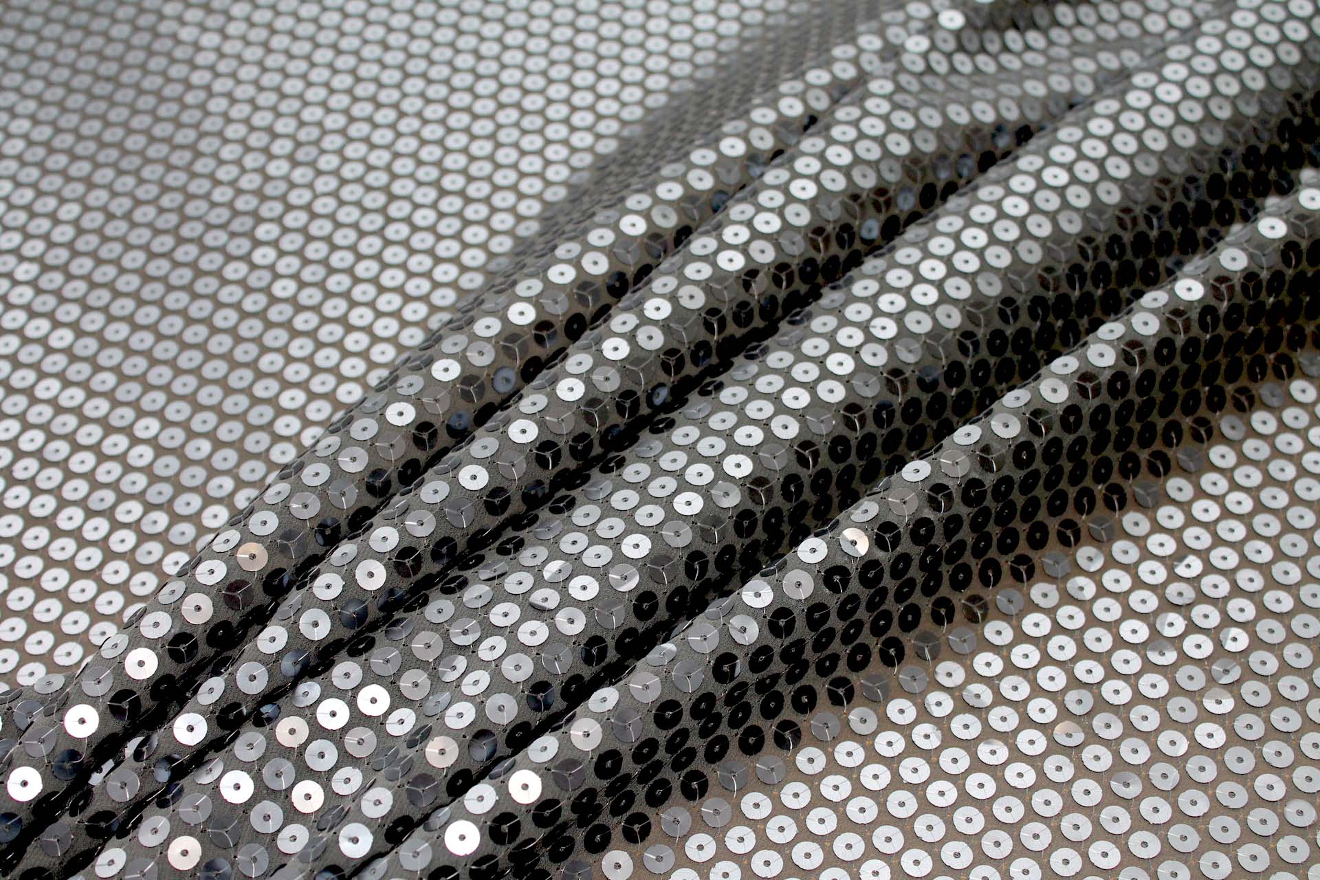 Sequin On Nylon Chiffon - Gunmetal fabric, image 5 of 7