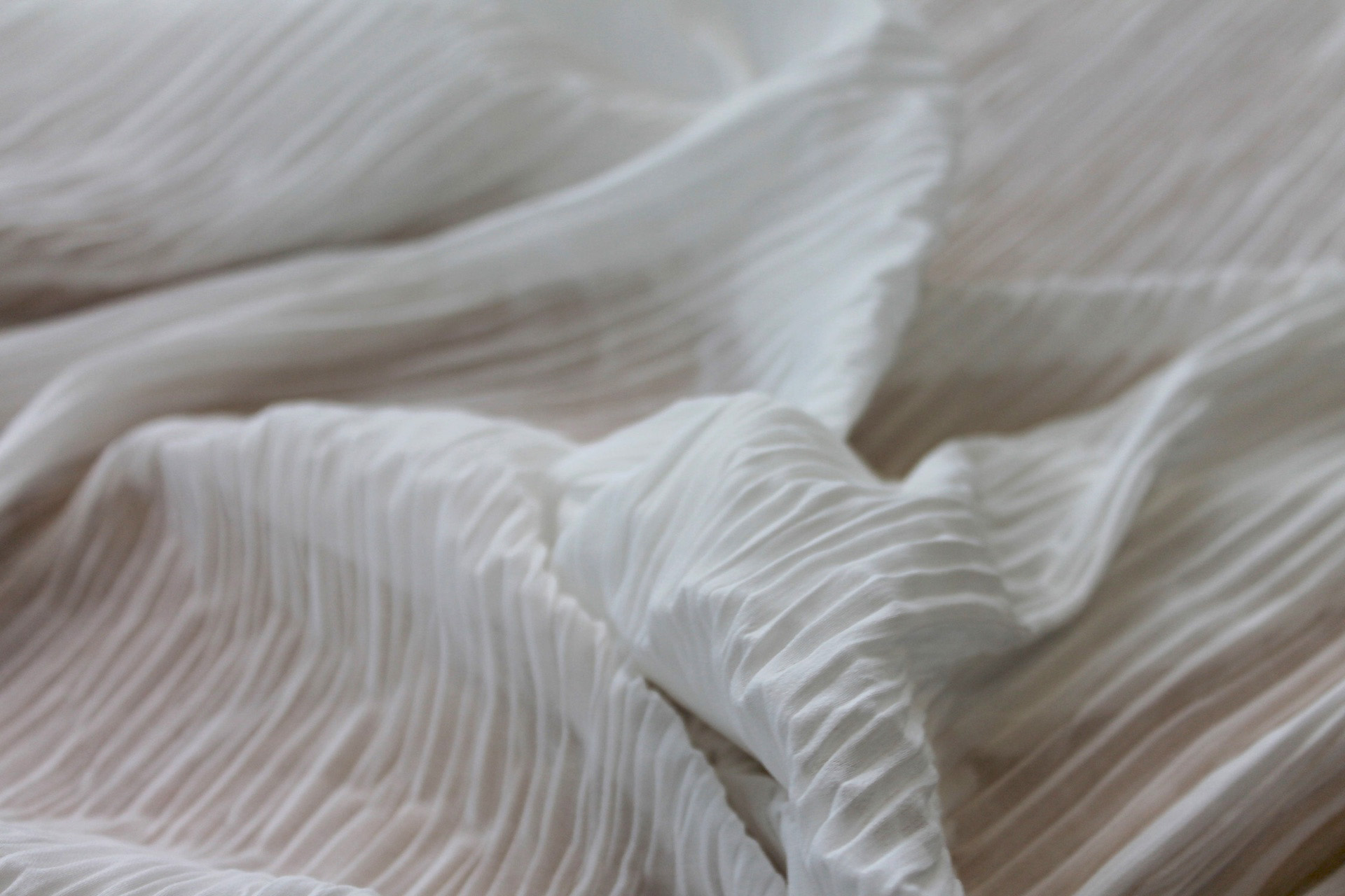 Pleated Polyester Chiffon - Ivory fabric, image 7 of 7