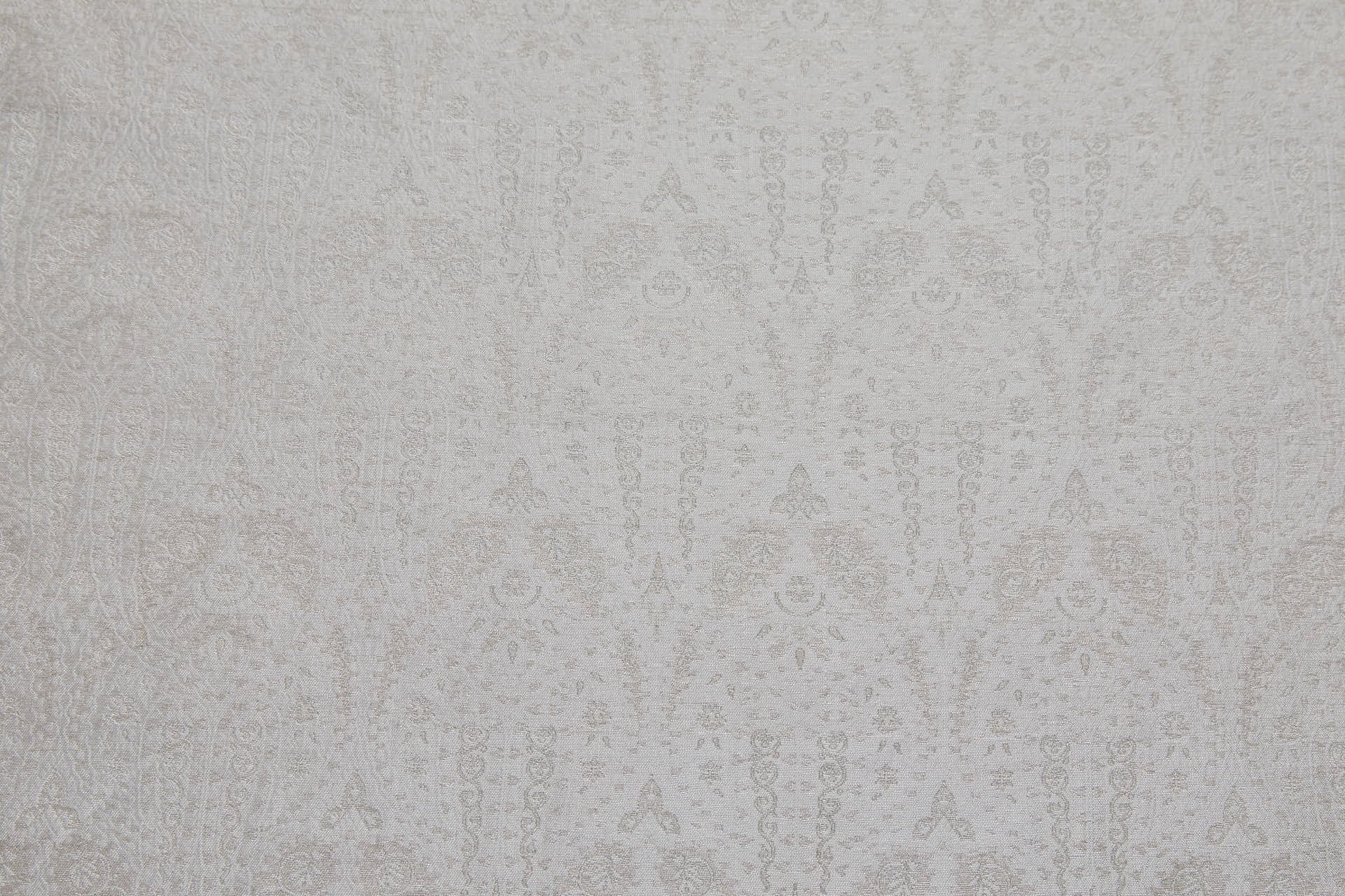 Banaras Brocade - Off White & Silver Paisley fabric, image 6 of 10