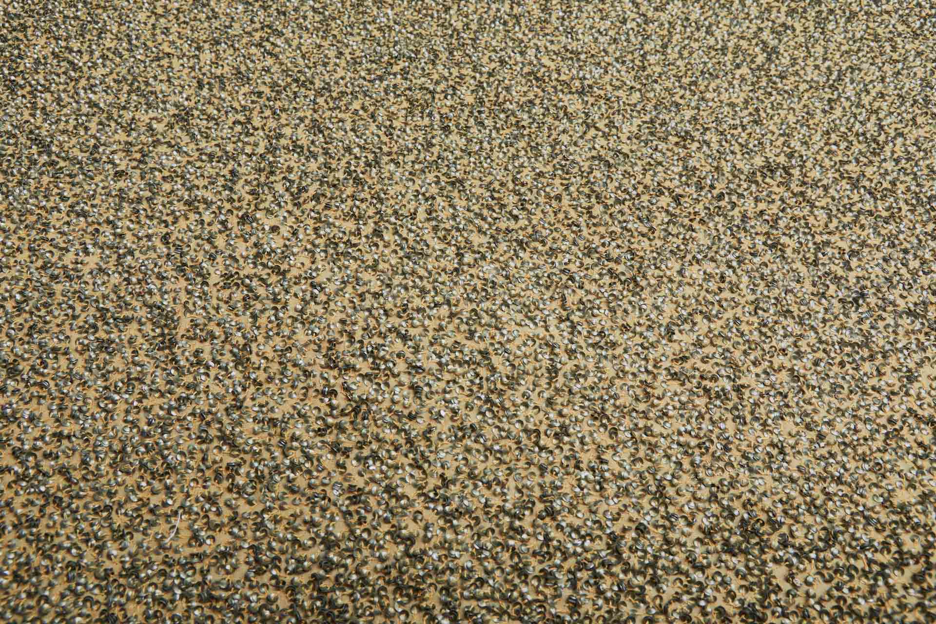 Sequin Encrusted Silk Chiffon - Tarnished Silver Ochre fabric, image 3 of 7
