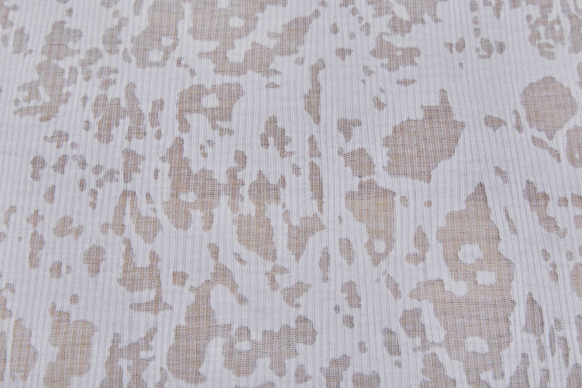 Devore Ribbed Jersey White fabric, image 2 of 7