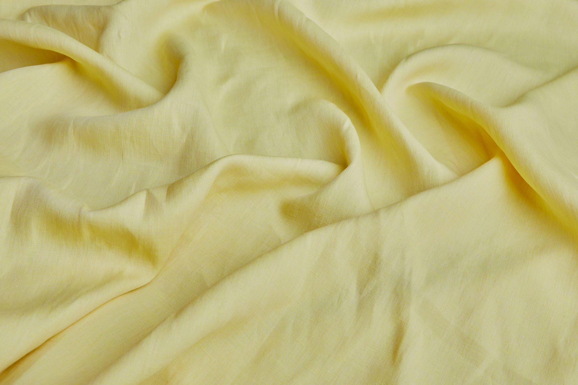 Pale Yellow Linen fabric, image 3 of 5