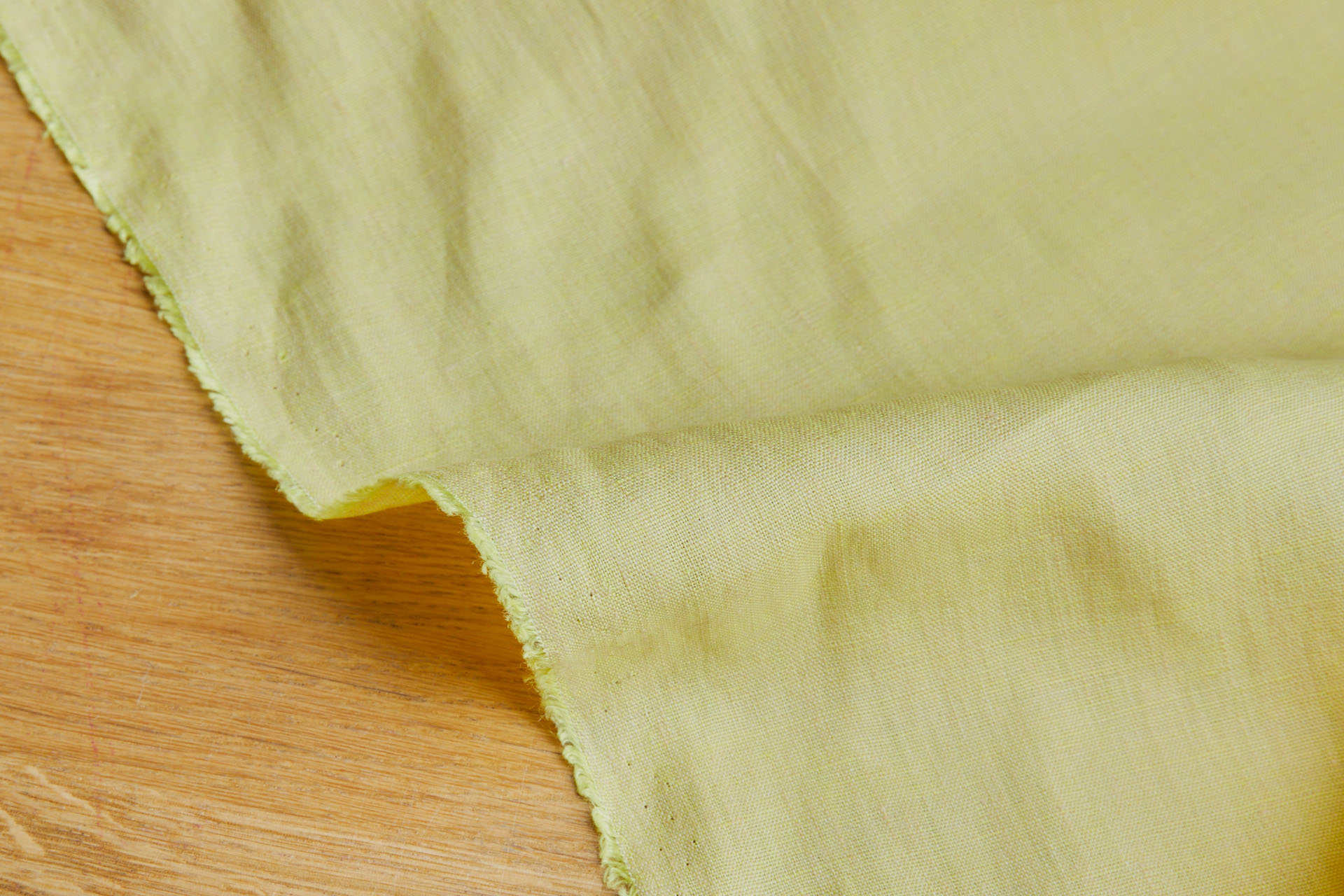 Pale Yellow Linen fabric, image 4 of 5