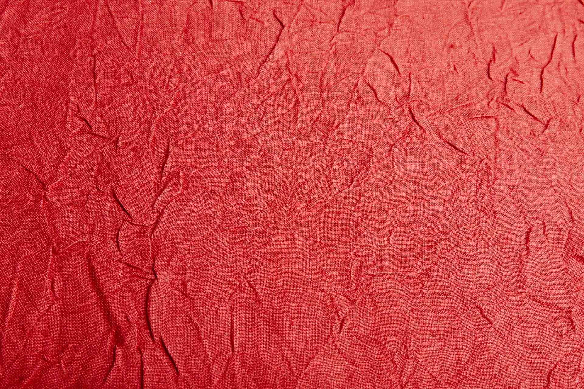 Red Crinkled Linen fabric, image 4 of 4