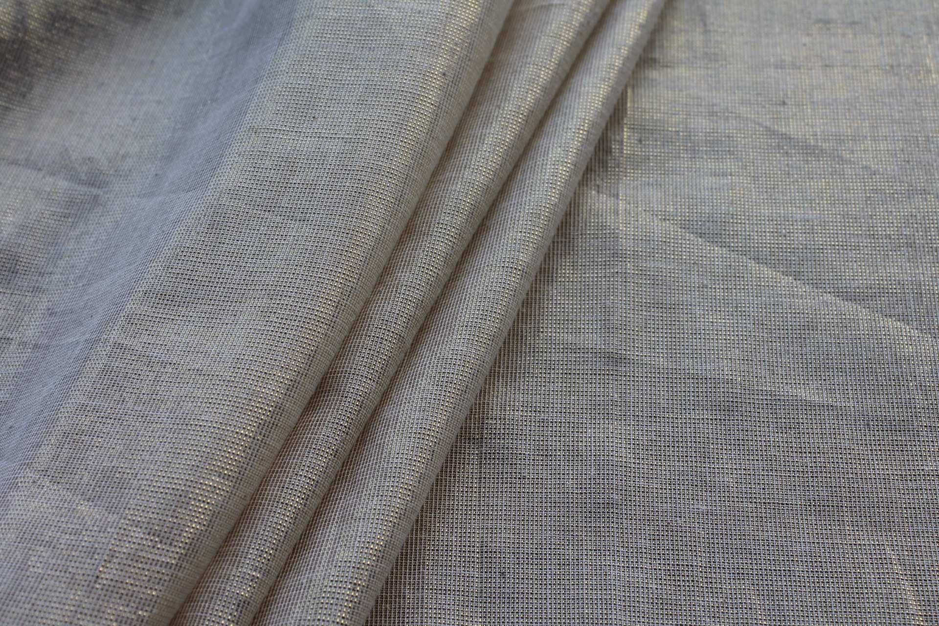 Cotton and Lurex, Ivory/Gold fabric, image 5 of 5