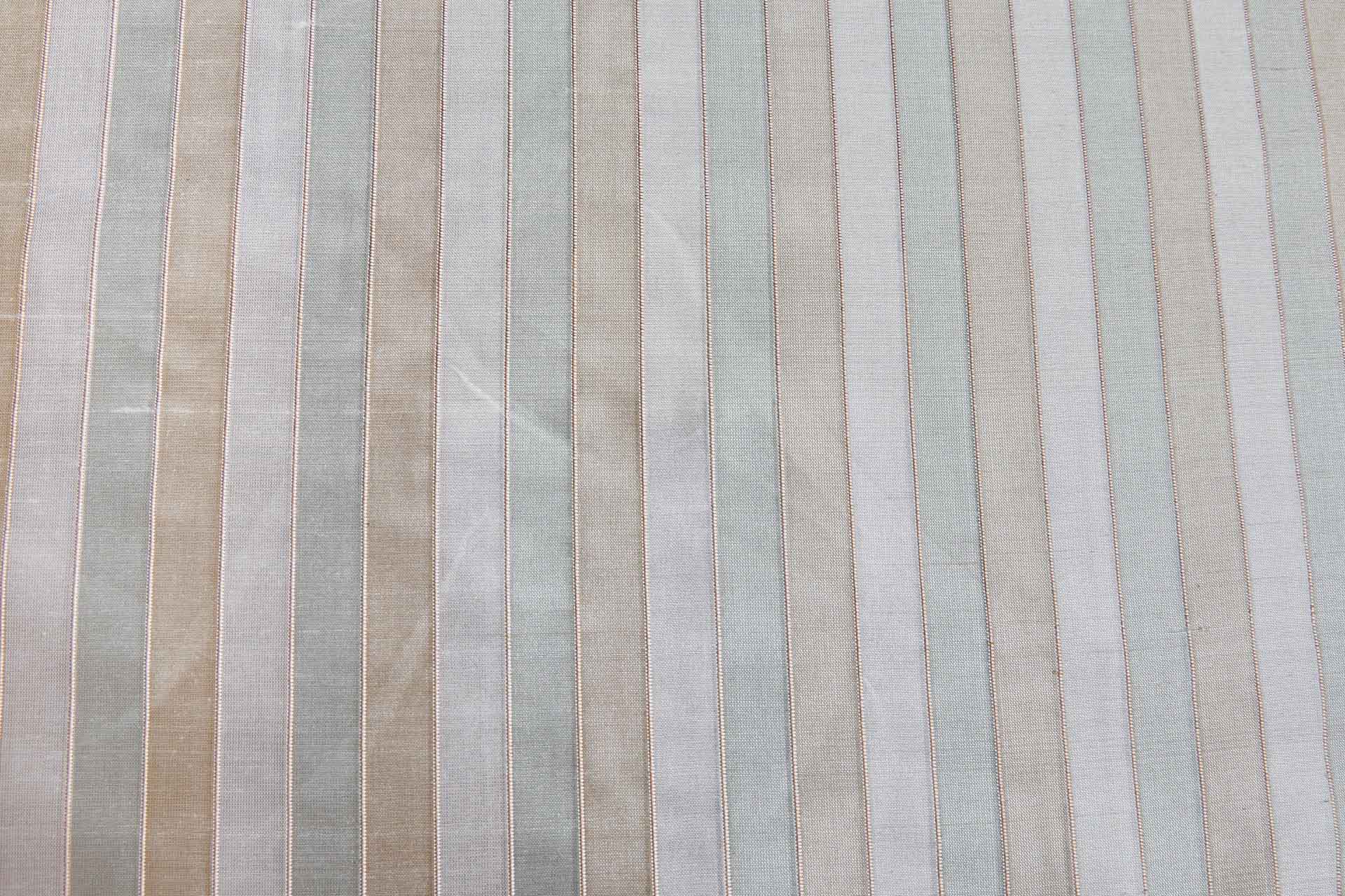 Wide Striped Silk Dupion - Cream Gold and Sage fabric, image 6 of 6