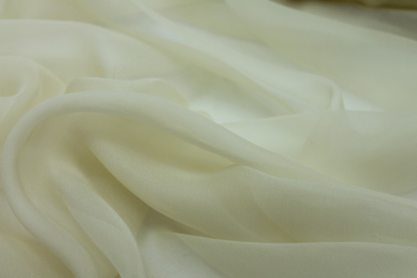 Buttermilk Silk Chiffon fabric, image 3 of 4