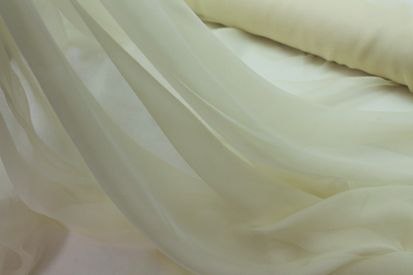 Buttermilk Silk Chiffon fabric, image 4 of 4