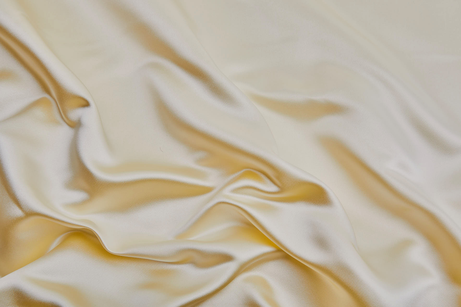 French Double Sided Acetate Duchess Satin - Ivory shot Yellow fabric, image 6 of 10