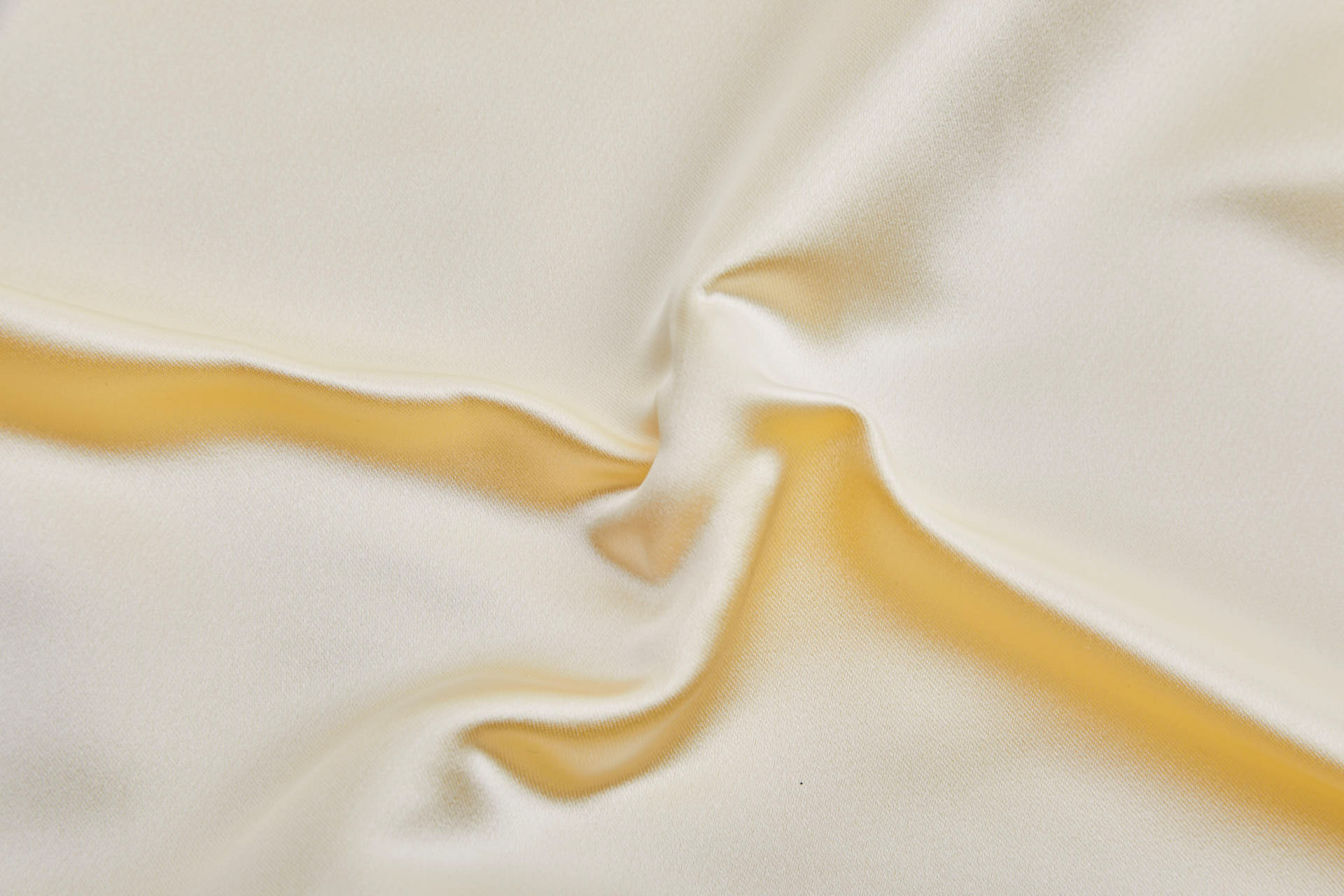 French Double Sided Acetate Duchess Satin - Ivory shot Yellow fabric, image 8 of 10