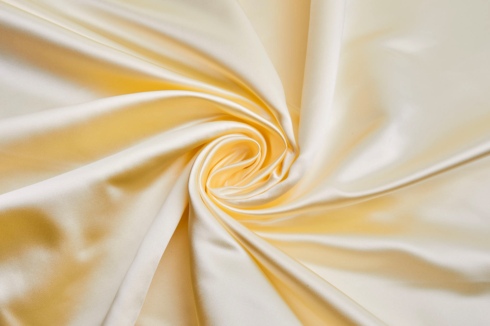 French Double Sided Acetate Duchess Satin - Ivory shot Yellow fabric, image 4 of 10