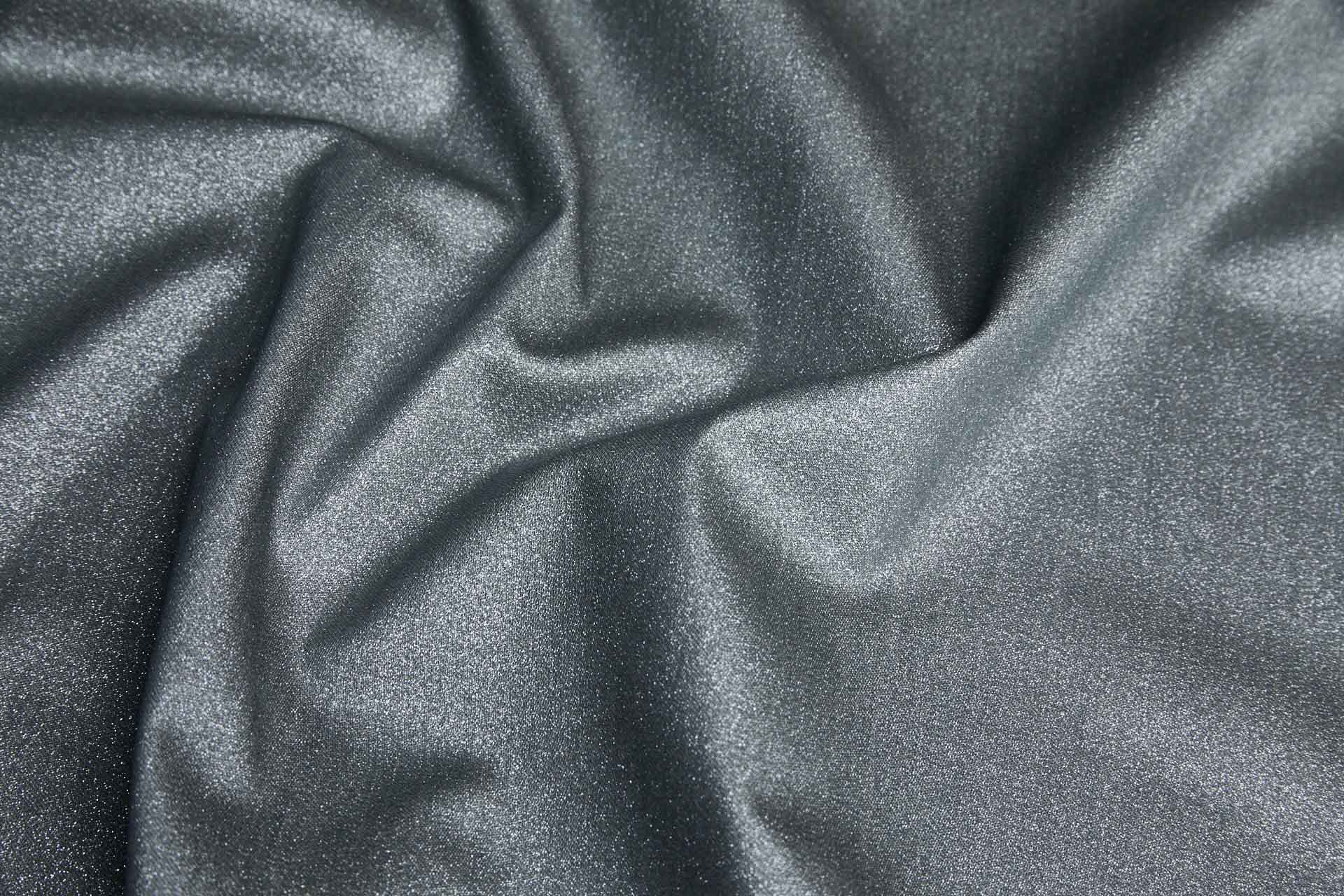 Dark Grey Glitter Stretch Cotton fabric, image 3 of 6