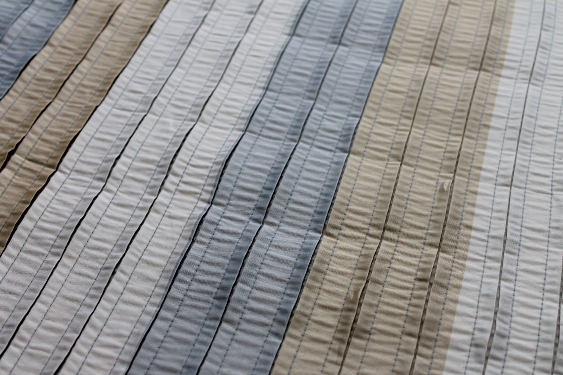 Pin-tuck Striped Silk - Blue Green fabric, image 4 of 6