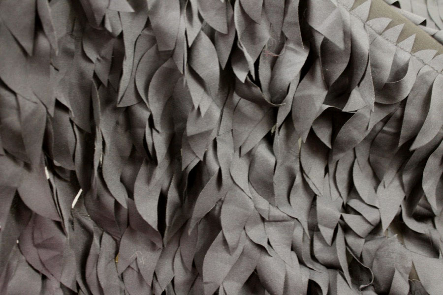 Fabric "Leaf" Applique - Black, image 4 of 6