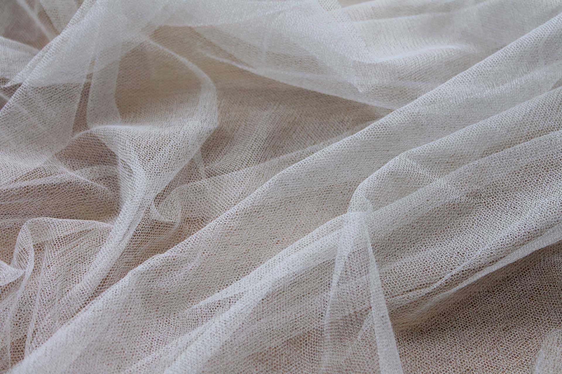 Rustic Soft Silk Tulle - Ivory Cathedral fabric
