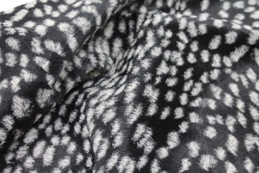 Pony Skin - Black With White Spots fabric