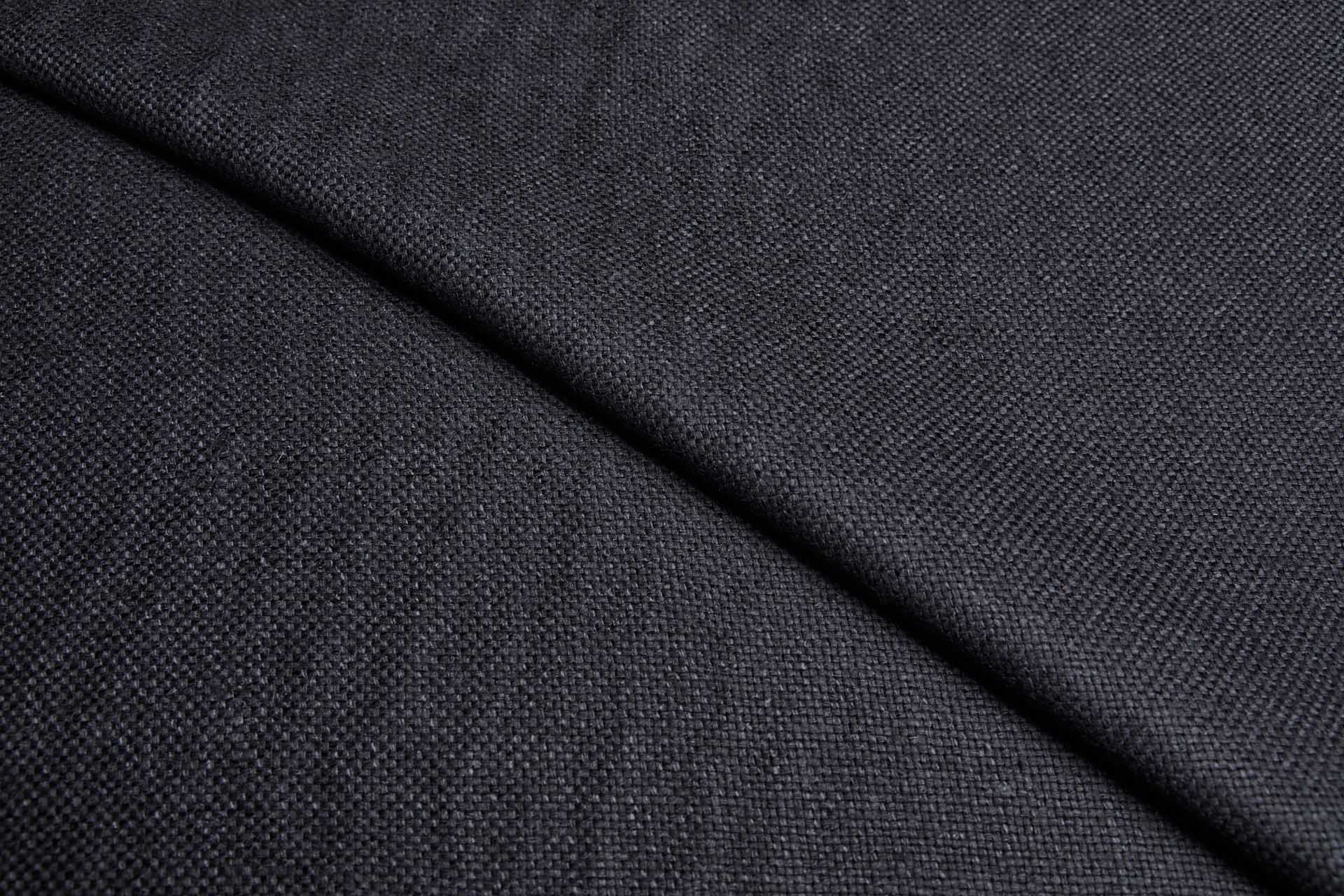Raw Silk Basket Weave Matka - Black fabric, image 3 of 6