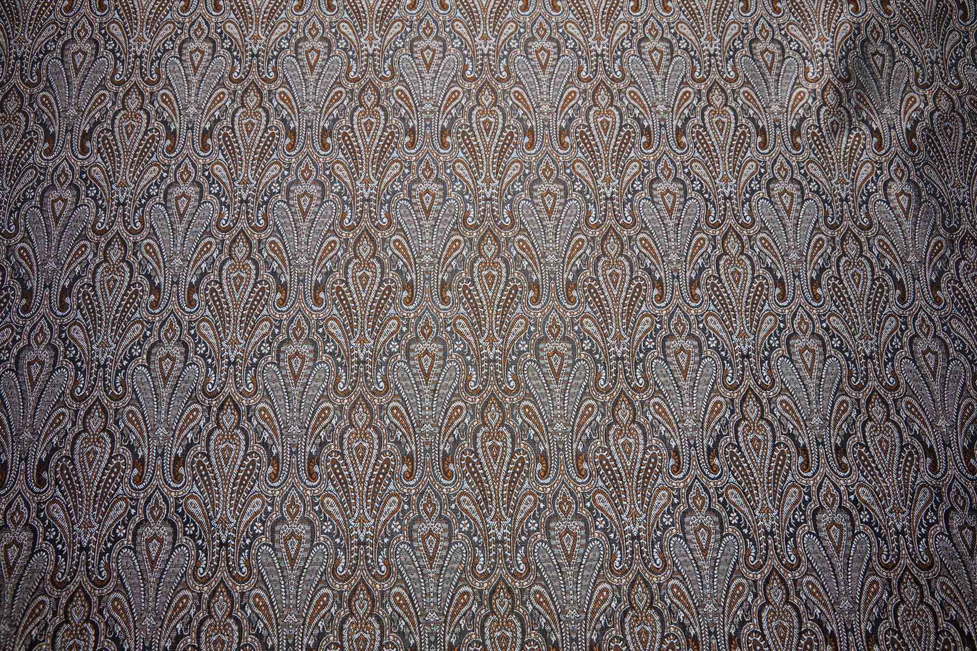 Banaras Brocade - Brown, Silver Grey and Black fabric, image 11 of 11