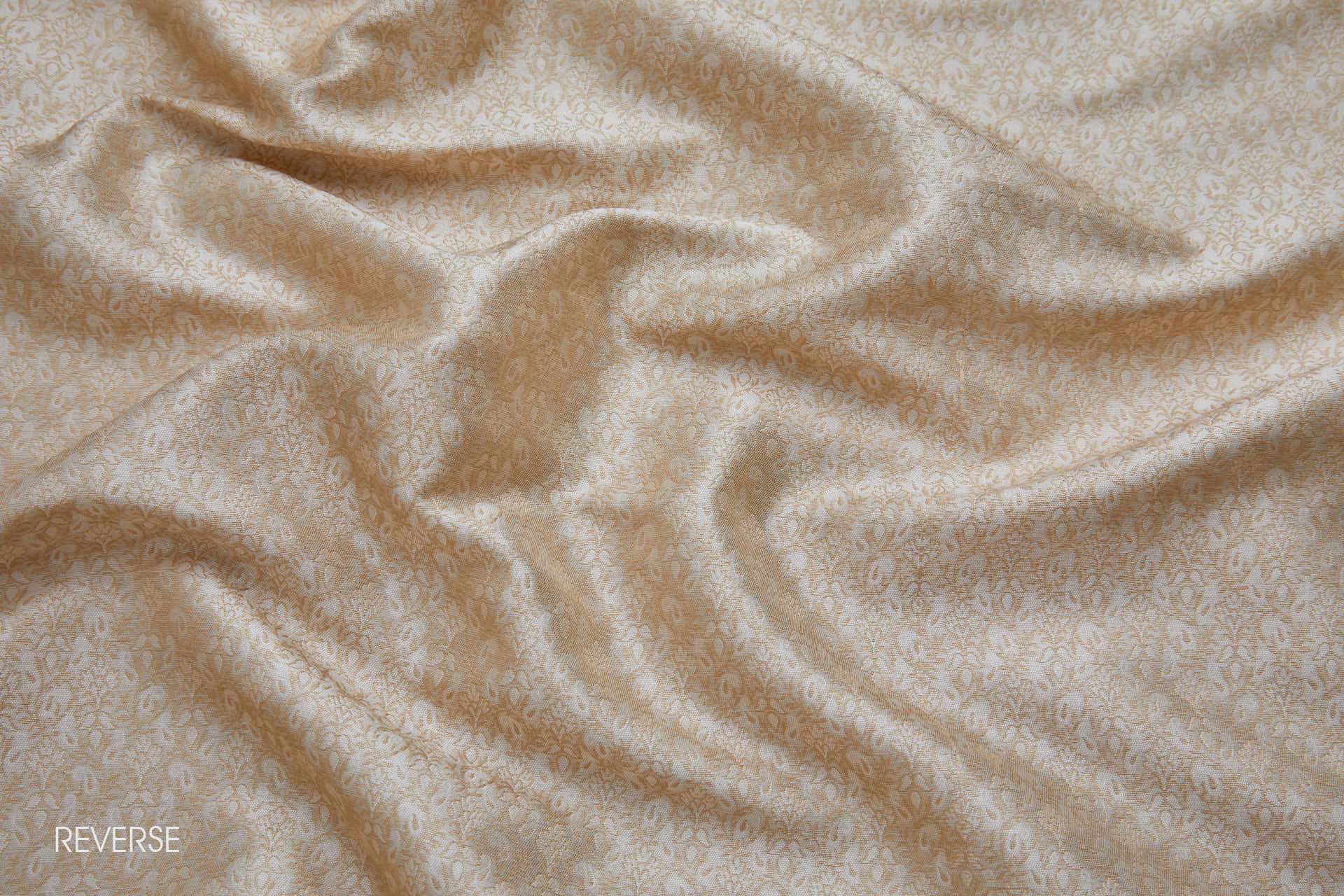 Small Pattern Banaras Brocade - Cream, Ivory & Gold fabric, image 7 of 9