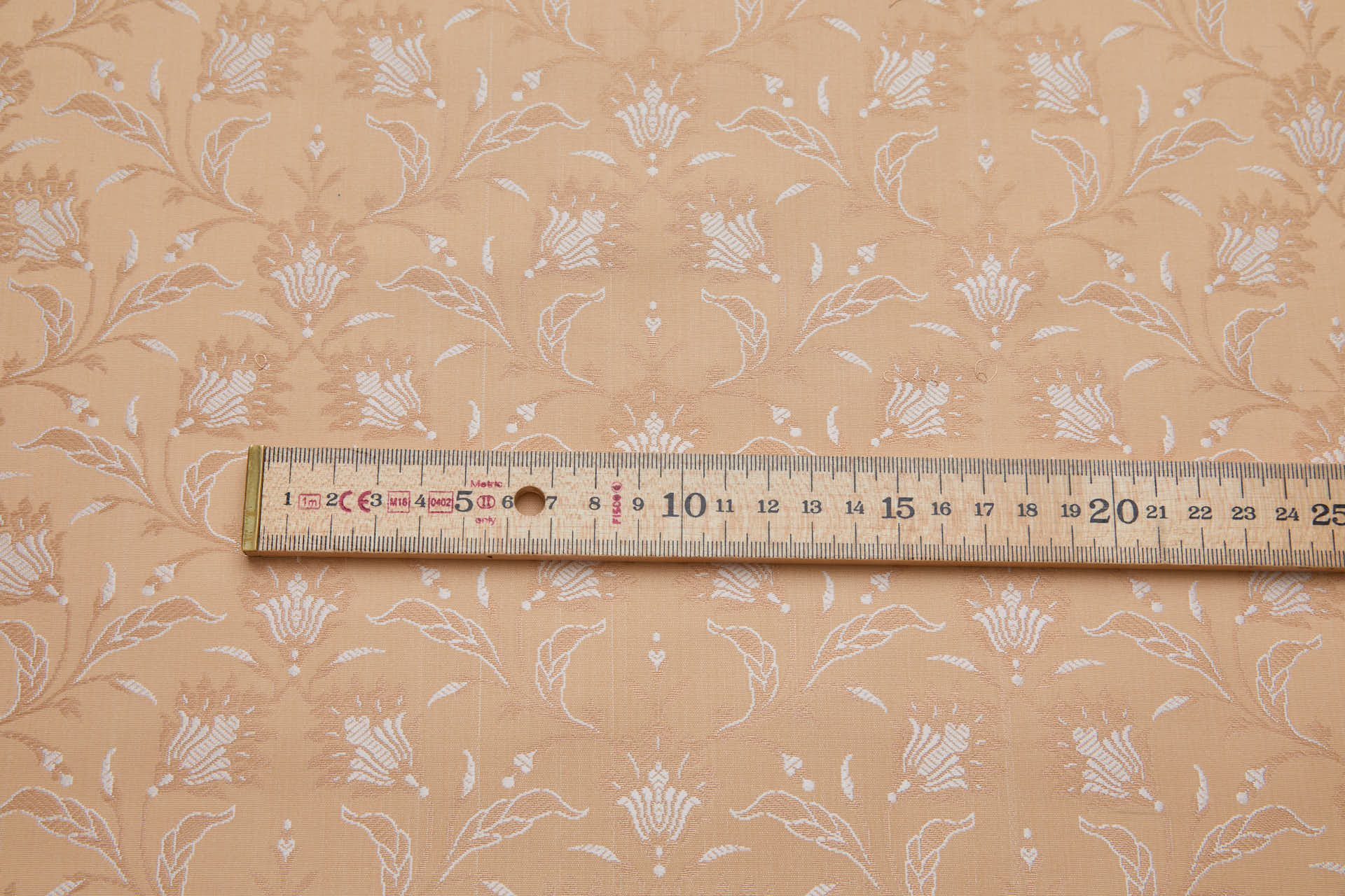 Banaras Brocade - Floral in Apricot Gold and Ivory fabric, image 6 of 10