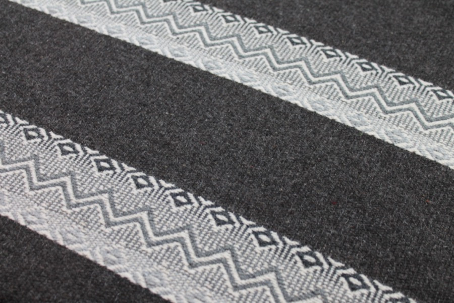 Stripe Wool - Dark Brown and Grey fabric, image 5 of 7