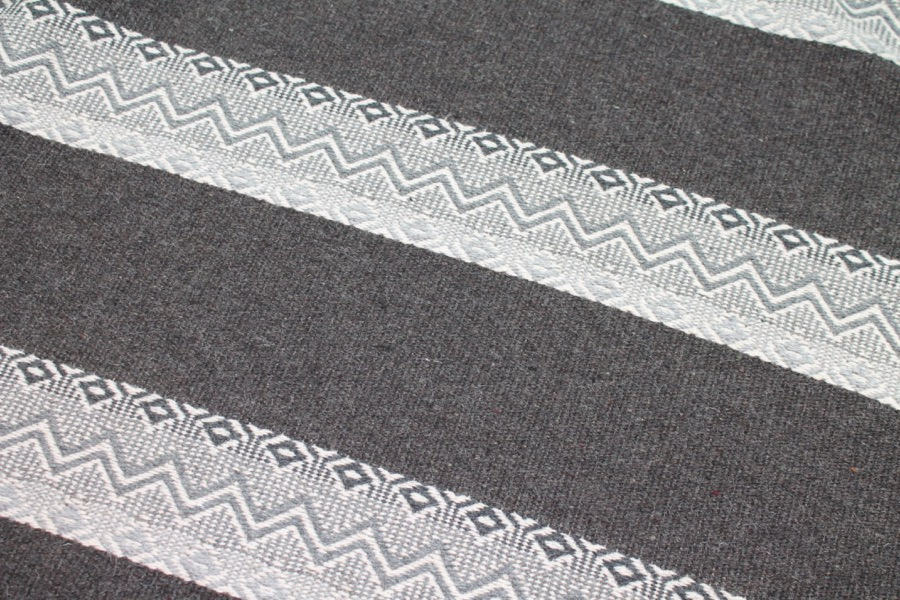 Stripe Wool - Dark Brown and Grey fabric, image 6 of 7