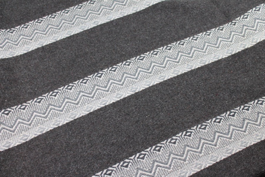 Stripe Wool - Dark Brown and Grey fabric, image 4 of 7