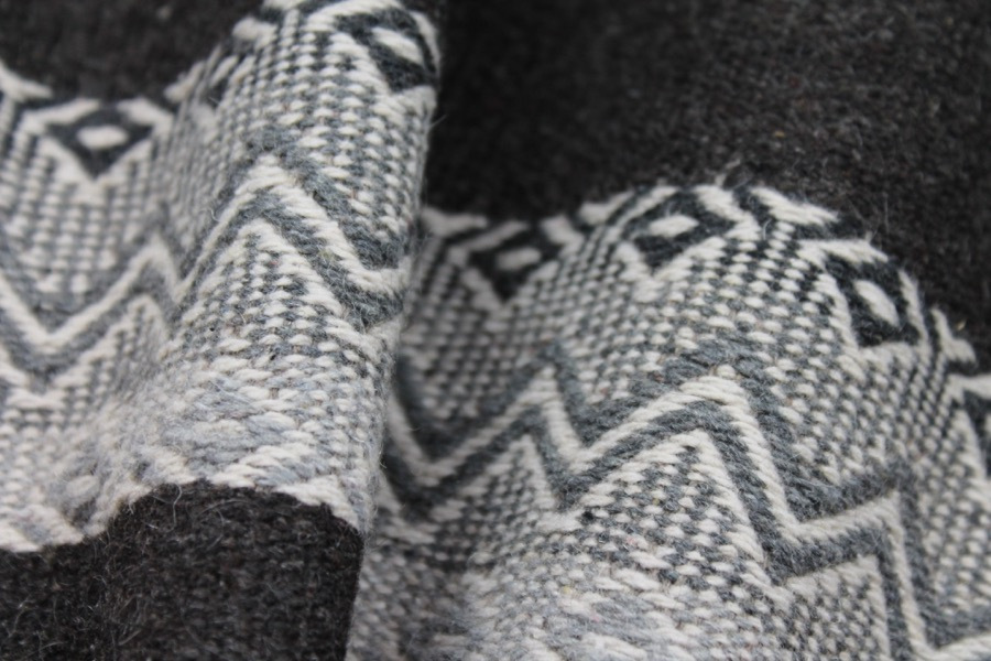 Stripe Wool - Dark Brown and Grey fabric