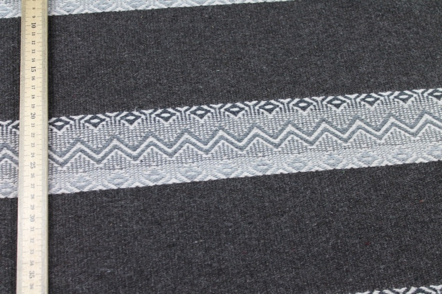 Stripe Wool - Dark Brown and Grey fabric, image 7 of 7