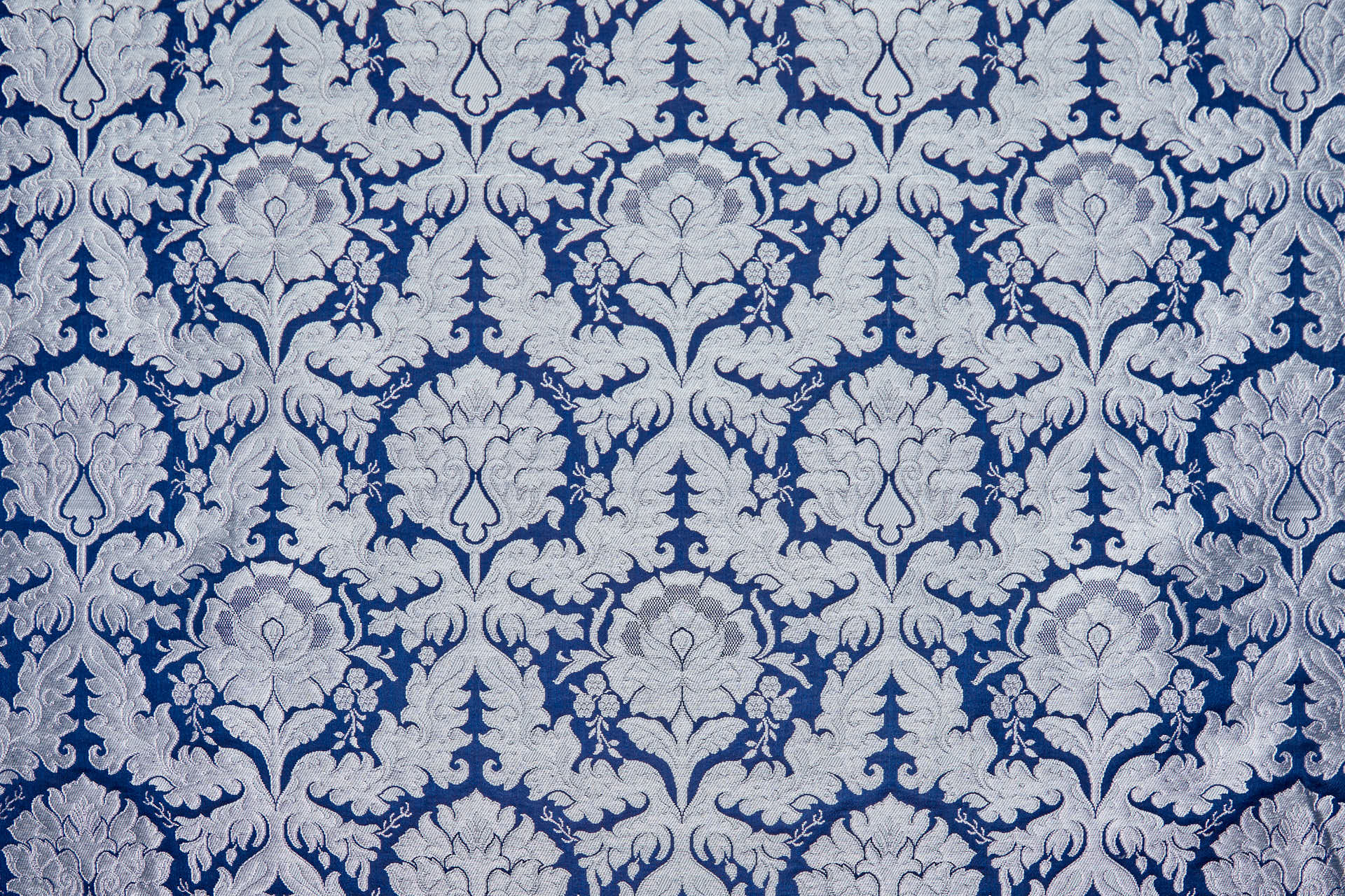 Heavy Banaras Brocade - Blue and Silver fabric, image 8 of 8