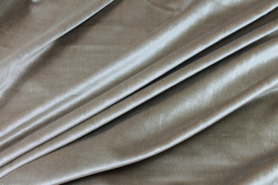 Silk and Cotton Velvet - Faun fabric