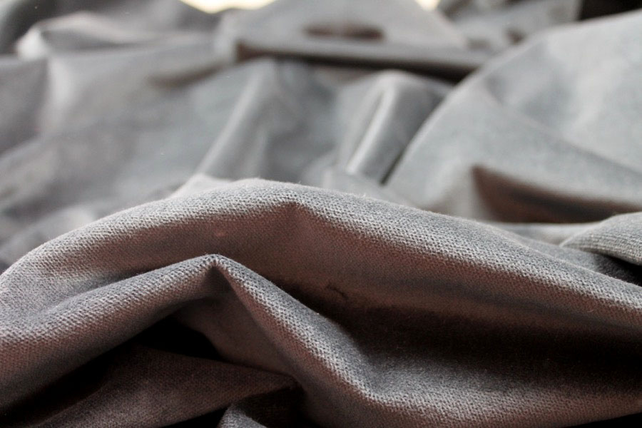 Cotton Velvet - Dark Grey fabric, image 4 of 6