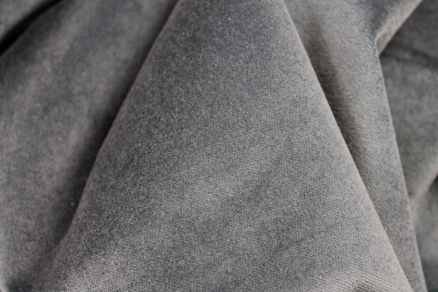 Cotton Velvet - Dark Grey fabric, image 6 of 6