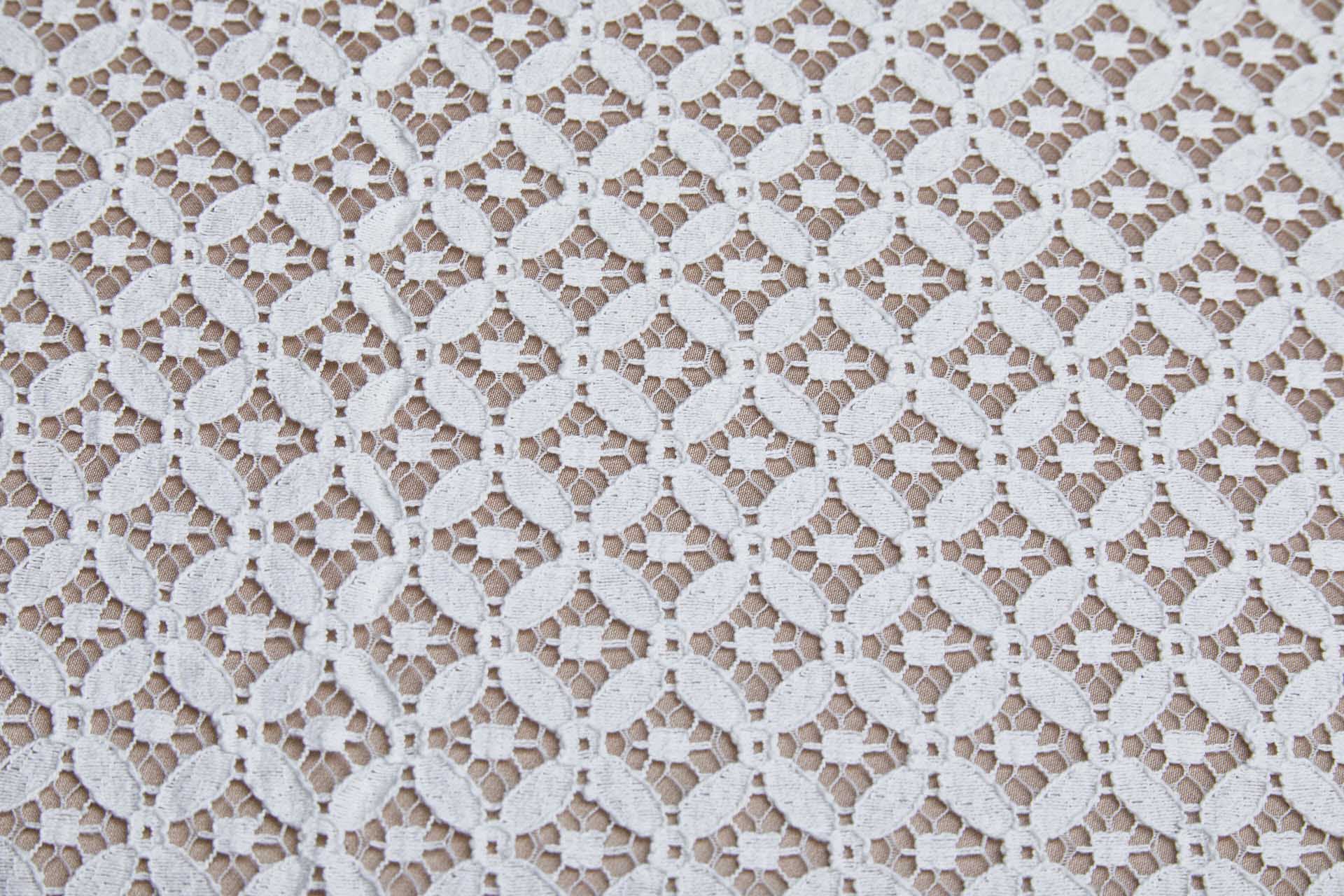 Lace Fabric - Moroccan Circles - Ivory, image 2 of 7