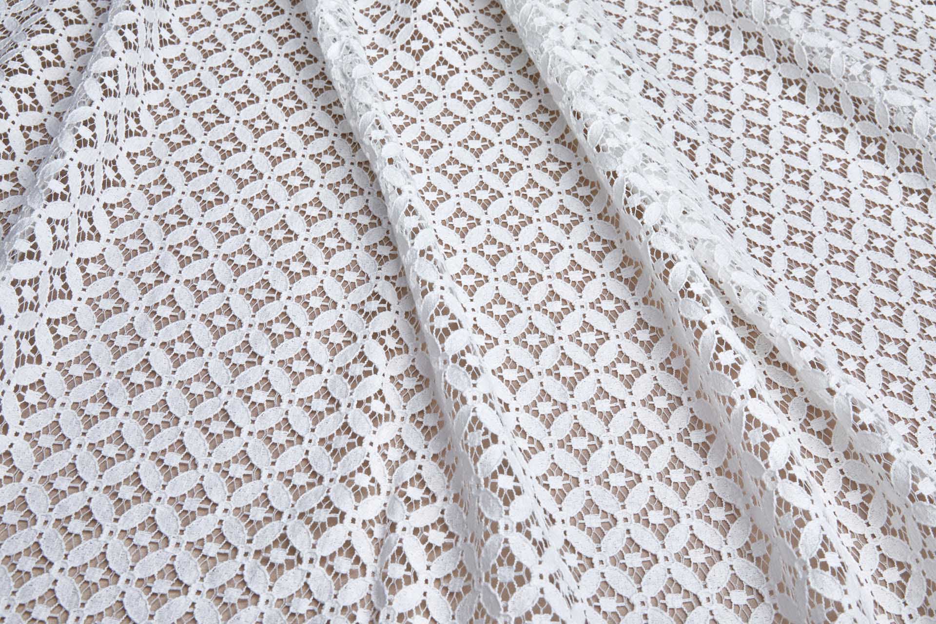 Lace Fabric - Moroccan Circles - Ivory, image 4 of 7