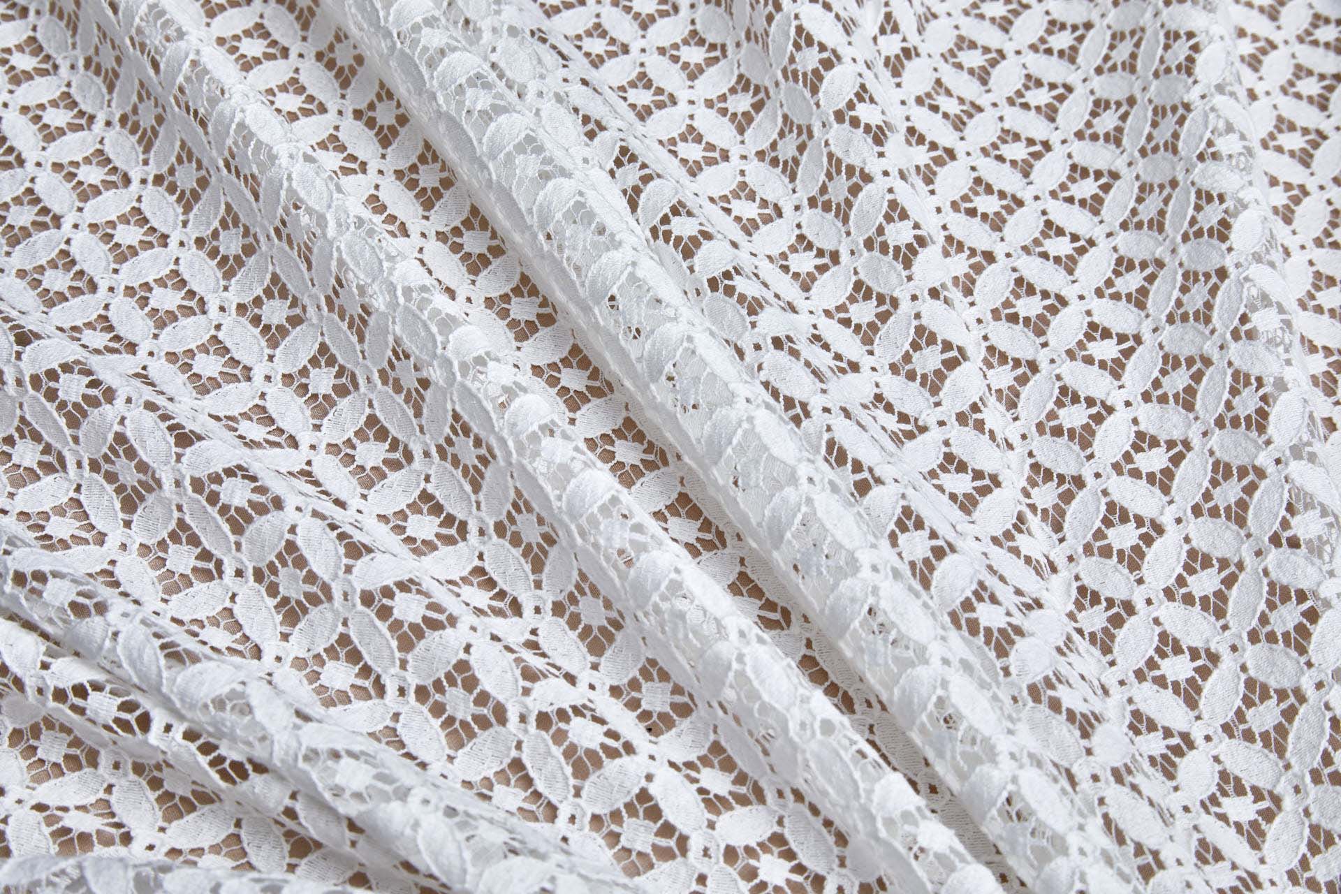 Lace Fabric - Moroccan Circles - Ivory