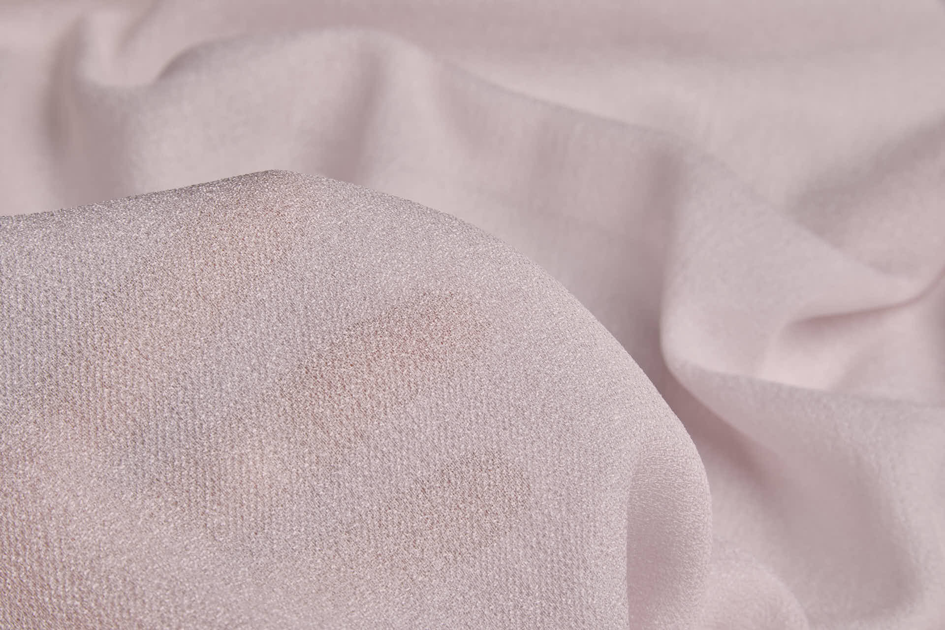 Shimmery Silk Blend Crepe - Oyster Pink fabric, image 5 of 6