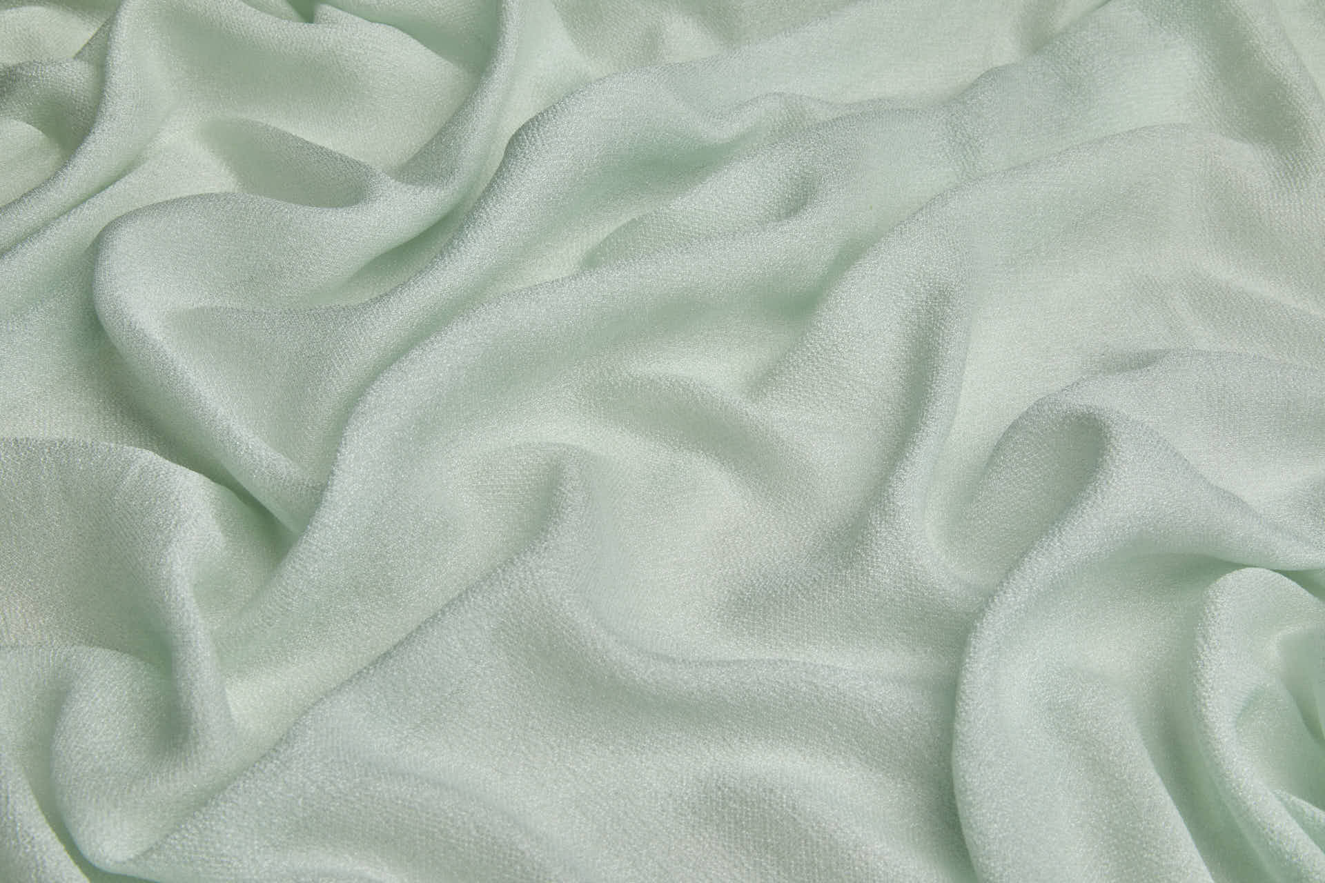 Shimmery Silk Blend Crepe - Sea Mist Green fabric, image 5 of 5