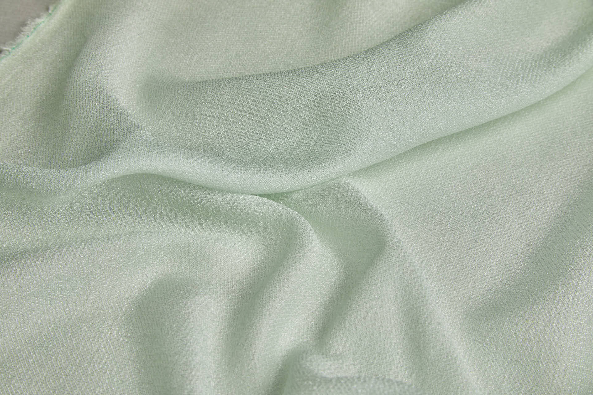 Shimmery Silk Blend Crepe - Sea Mist Green fabric