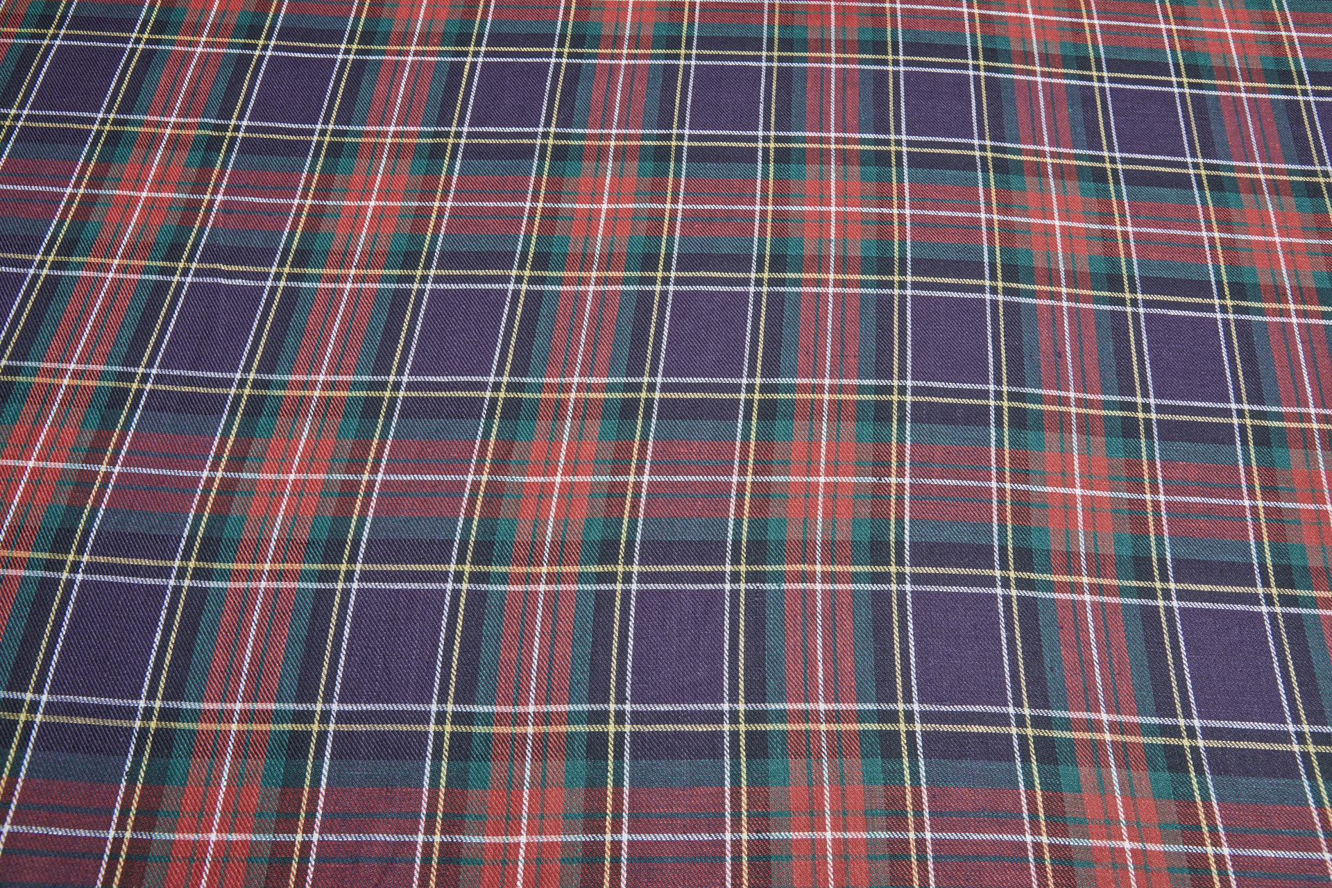 Linen Tartan - Purple, Green and Red fabric, image 8 of 8