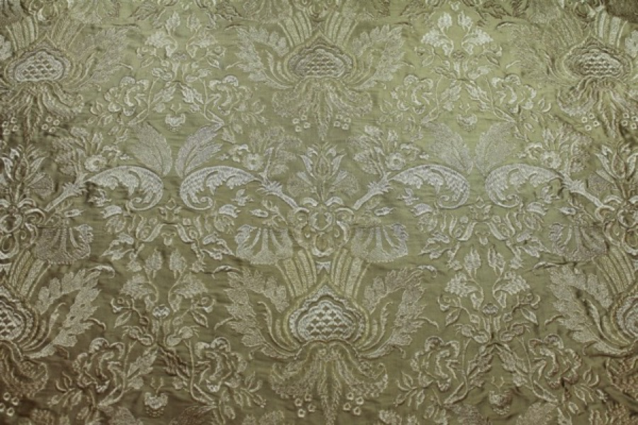 Heavy Jacquard Style Embroidery - Gold metallic fabric, image 7 of 7