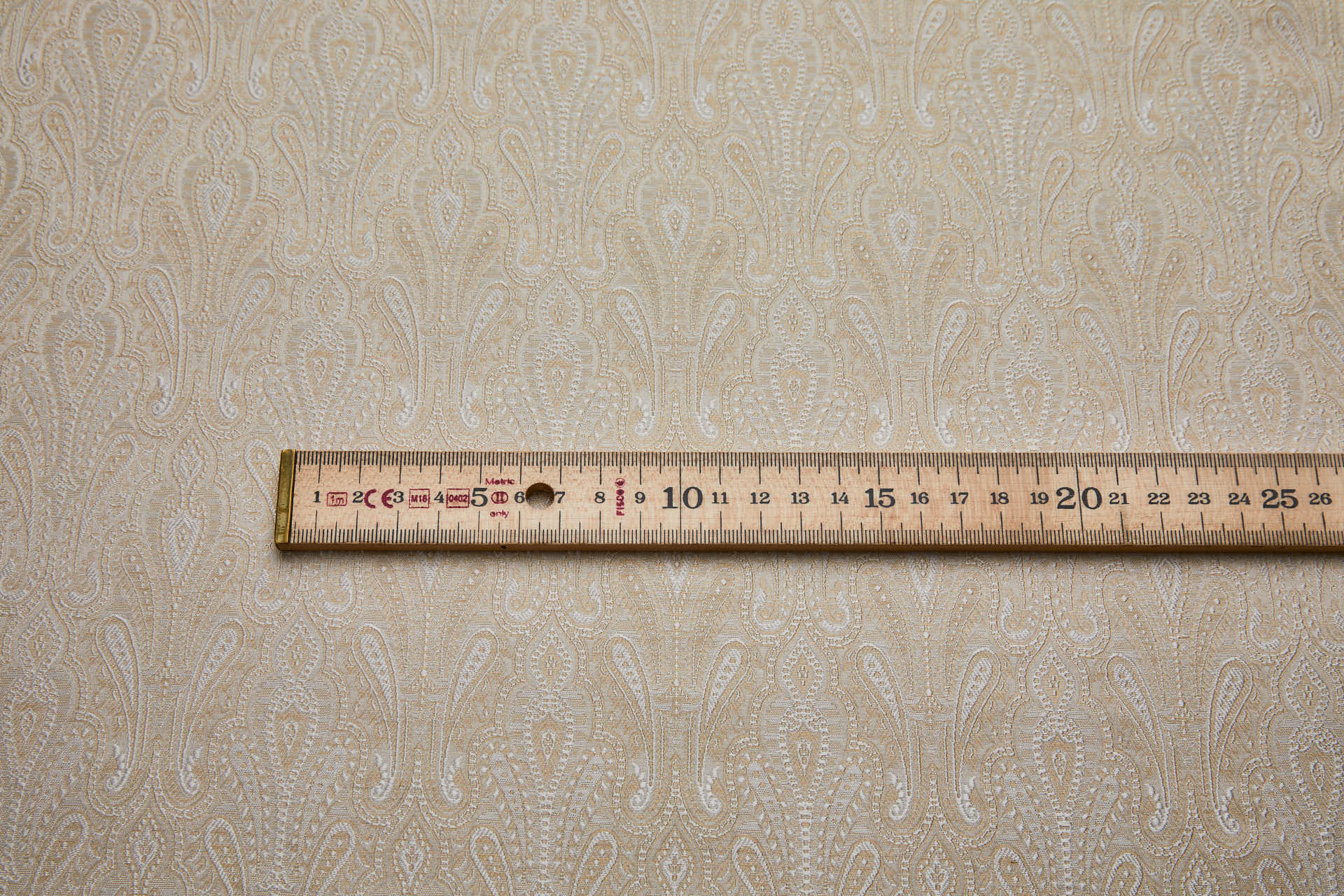 Banaras Brocade - Cream, Ivory and Gold fabric, image 9 of 10