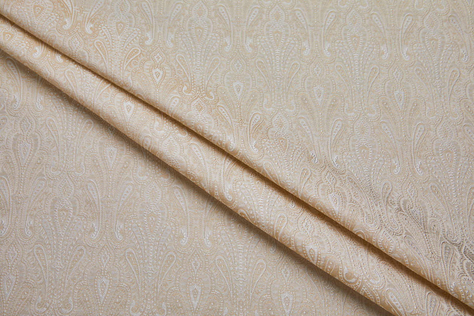 Banaras Brocade - Cream, Ivory and Gold fabric, image 3 of 10