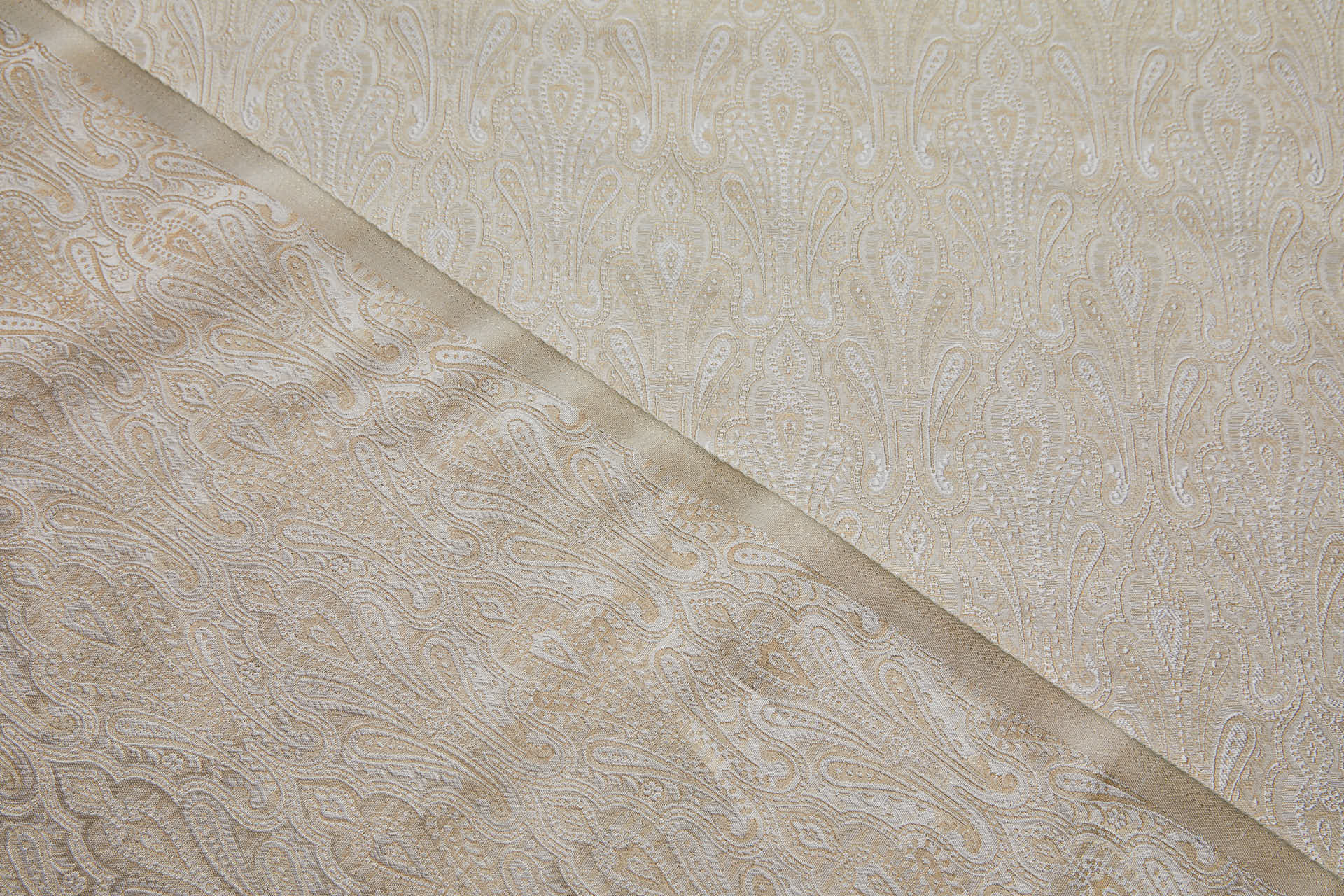 Banaras Brocade - Cream, Ivory and Gold fabric, image 4 of 10
