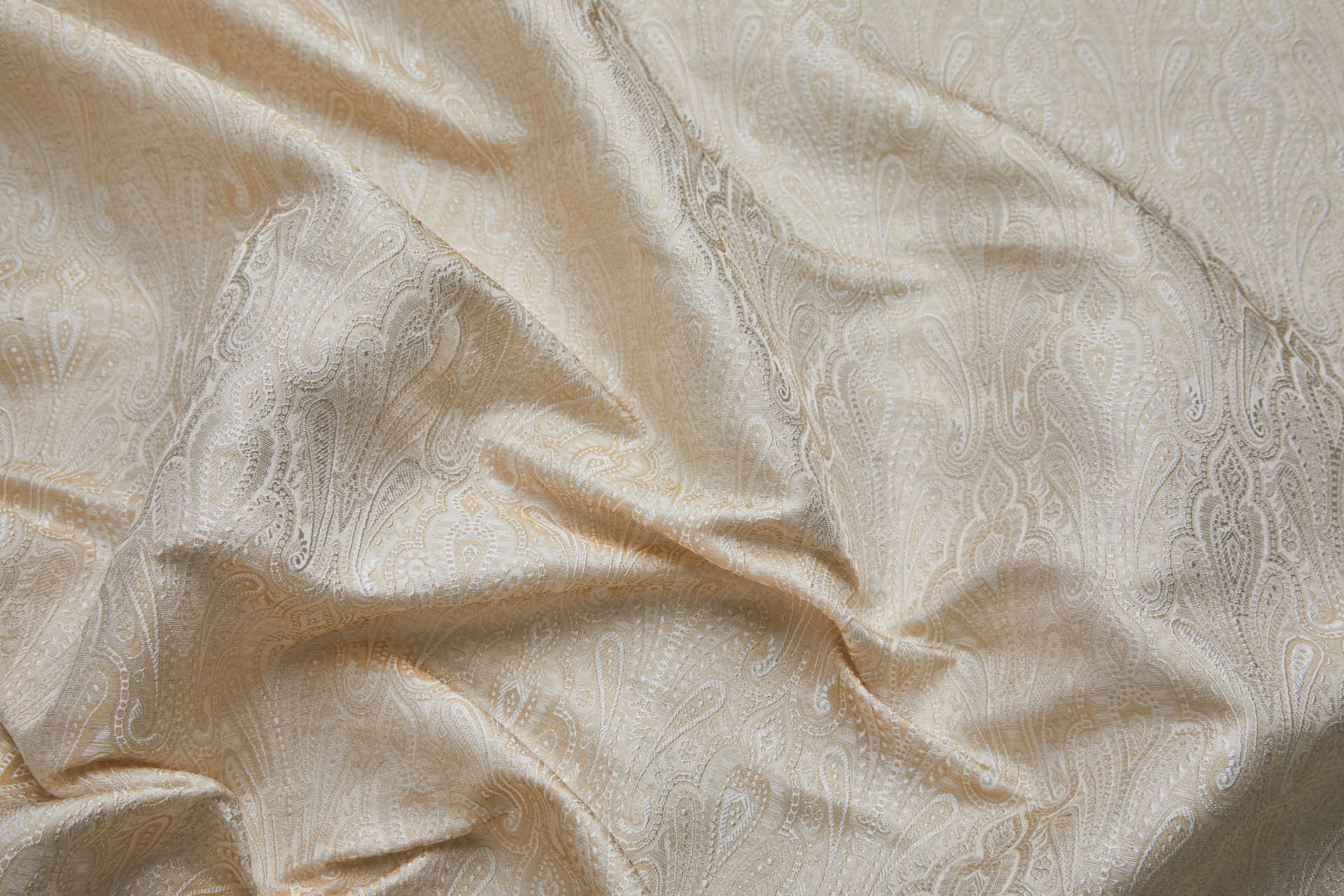 Banaras Brocade - Cream, Ivory and Gold fabric, image 5 of 10