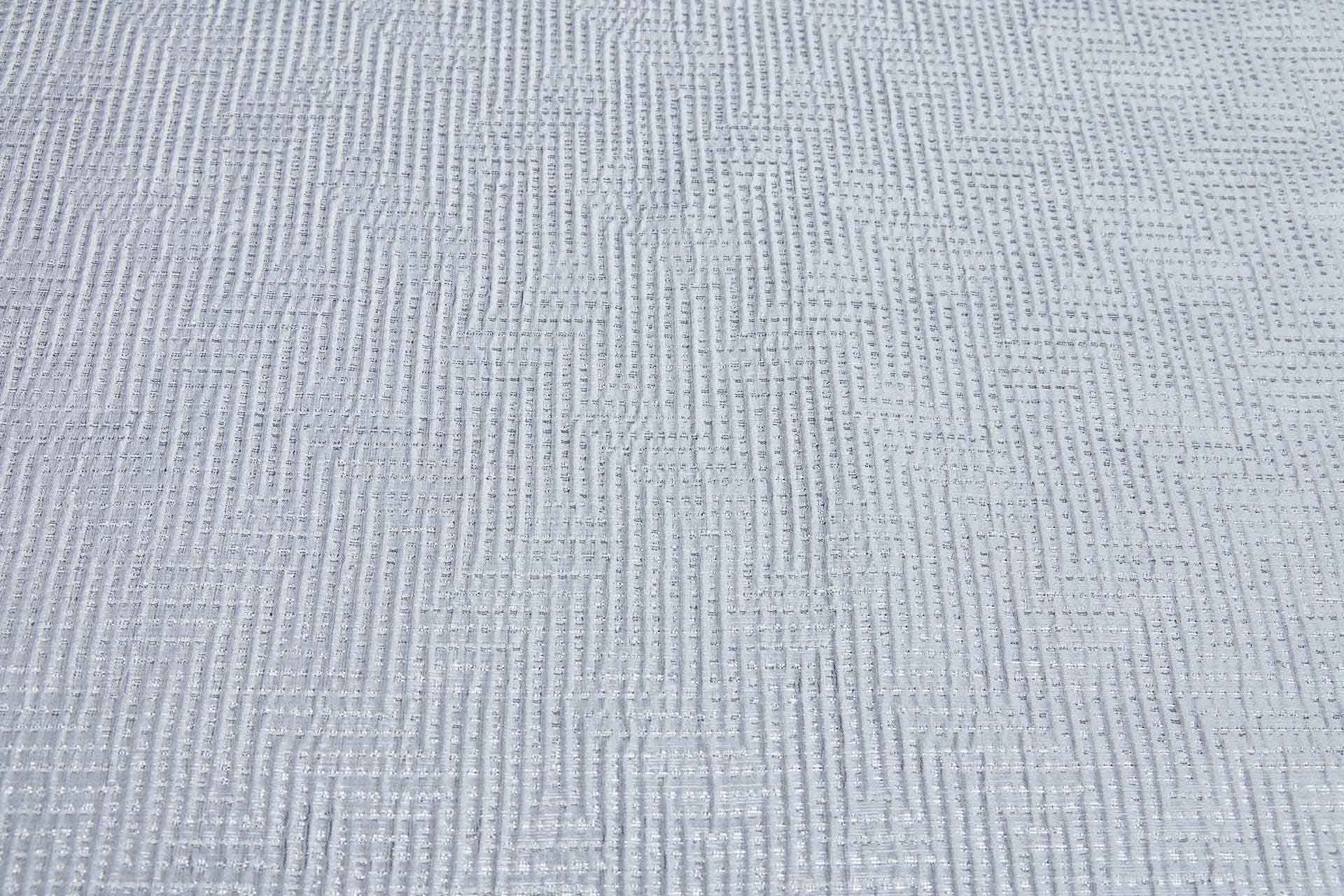 Geometric Seersucker Jacquard - Grey / Silver fabric, image 7 of 7