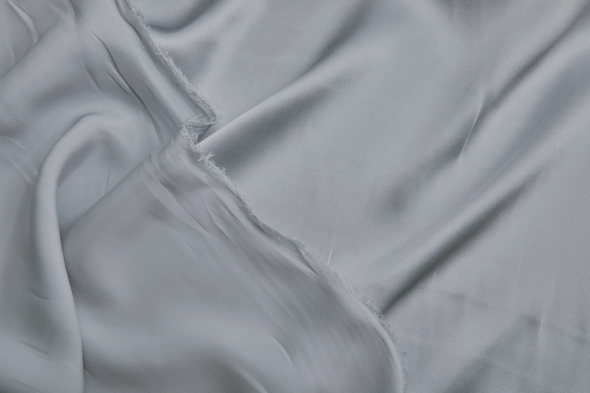 Silver Grey Silk Satin - 140cm wide fabric, image 3 of 7